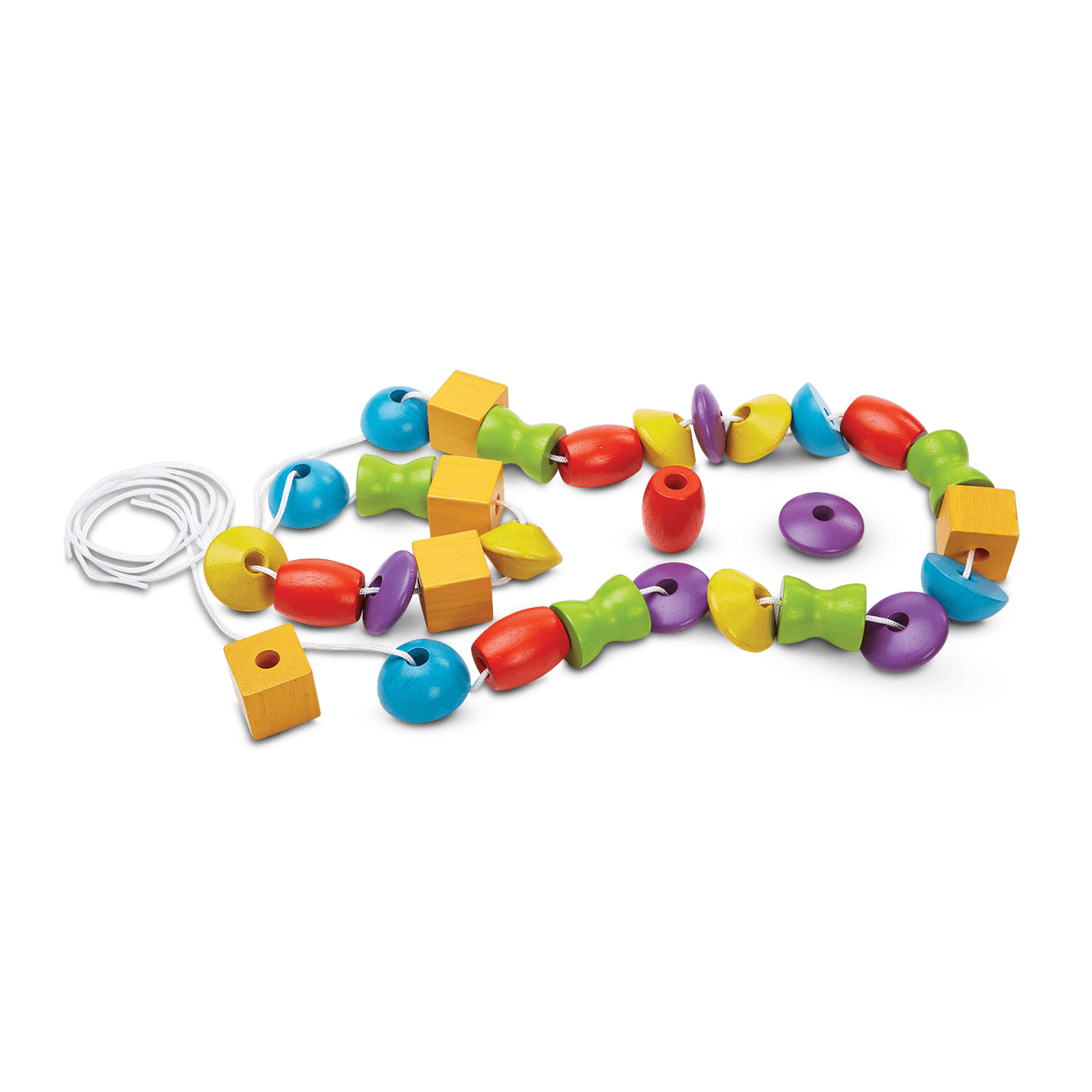 wooden lacing beads
